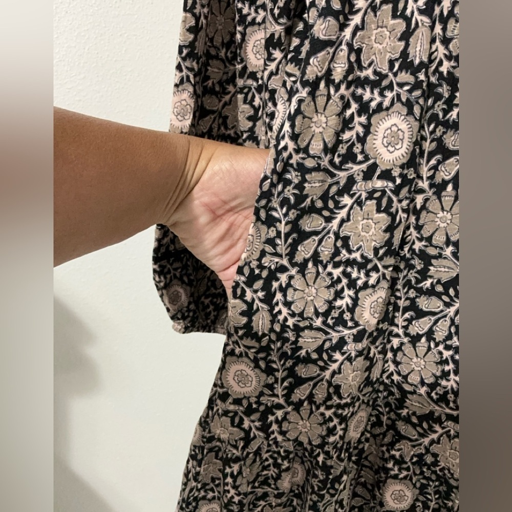 NWT Boden Black Floral Trim Detail Jersey Mini Dress US 10R - Picture 7 of 16
